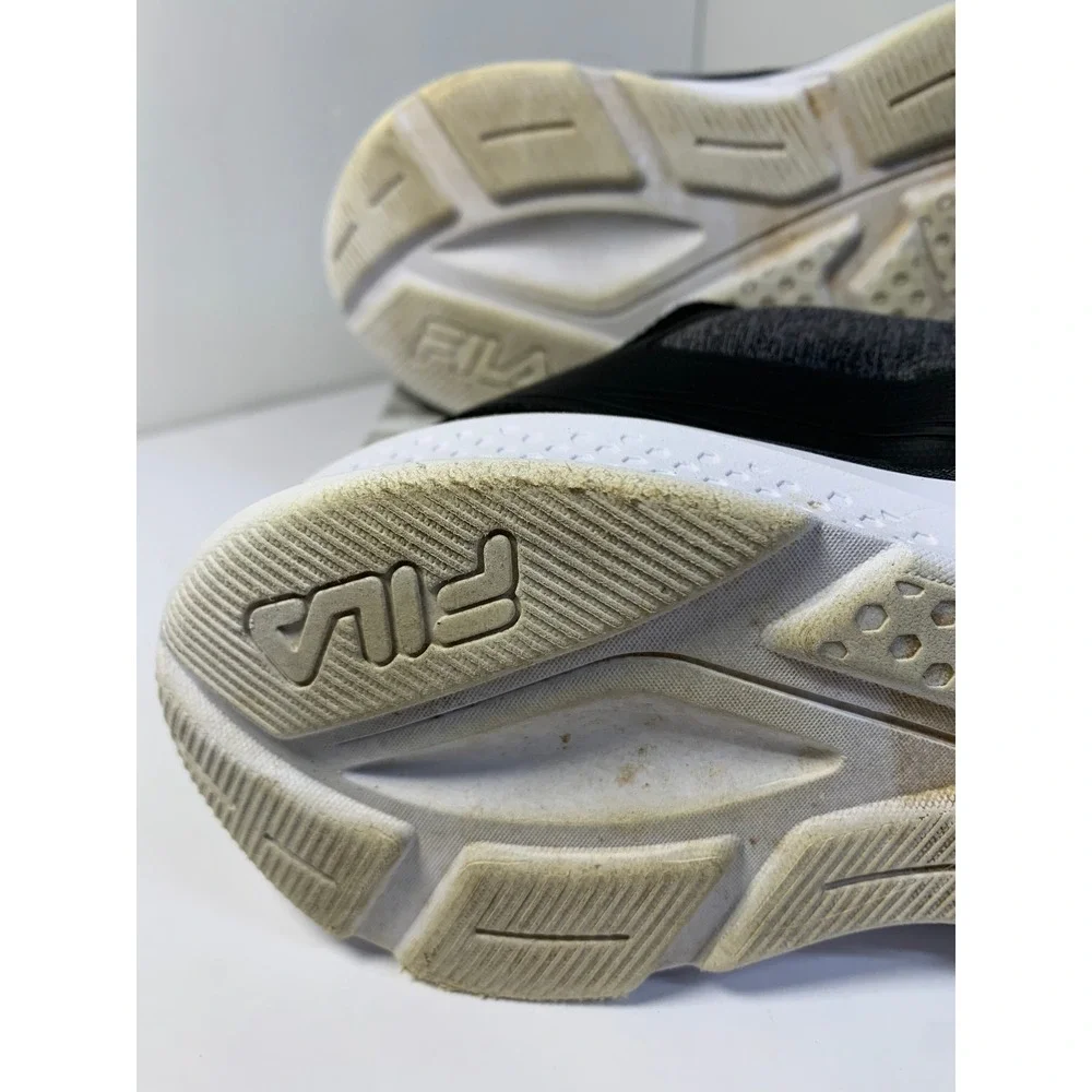 Fila Womens Running Shoes Sz 8 Gray Black Lightweight EVA Sole Sneakers Preowned